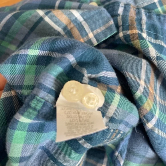 Men’s Crown & Ivy Classic Fit Long Sleeve Flannel Button Down Shirt Size Large - Picture 6 of 6